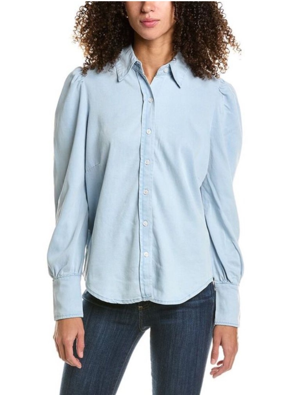 Rachel Parcell Chambray Blouse Light Blue